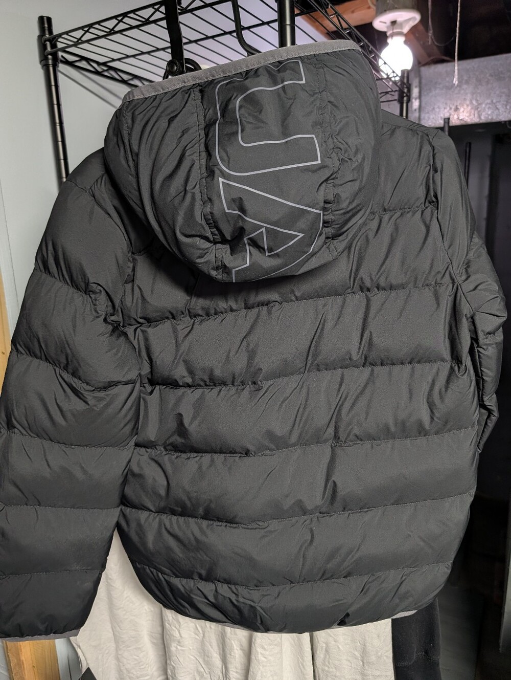 Under Armour Kids Black Hooded Puffer Jacket - Picture 2 of 3